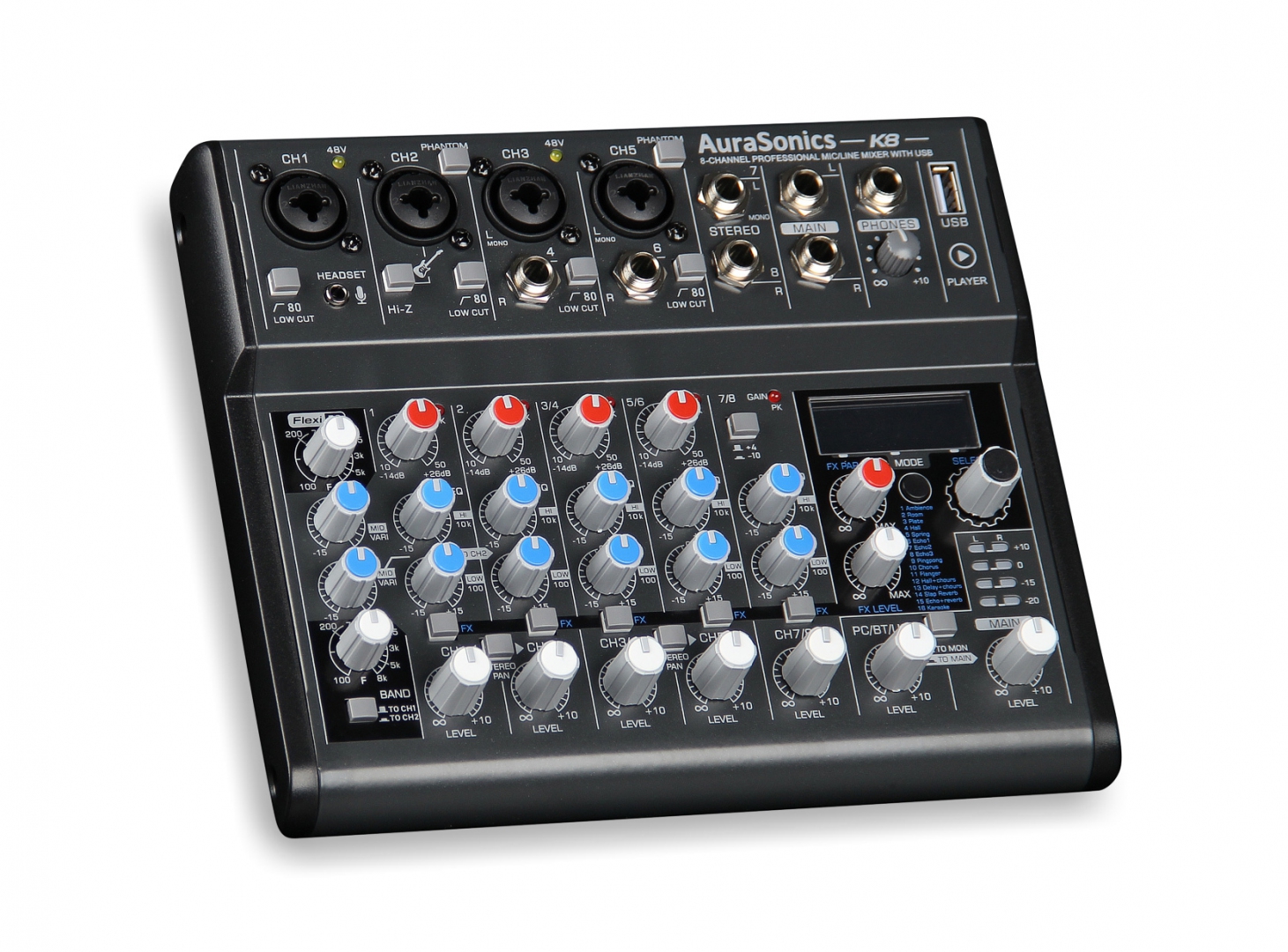 AuraSonics K8 компактный микшерный пульт в Аксае