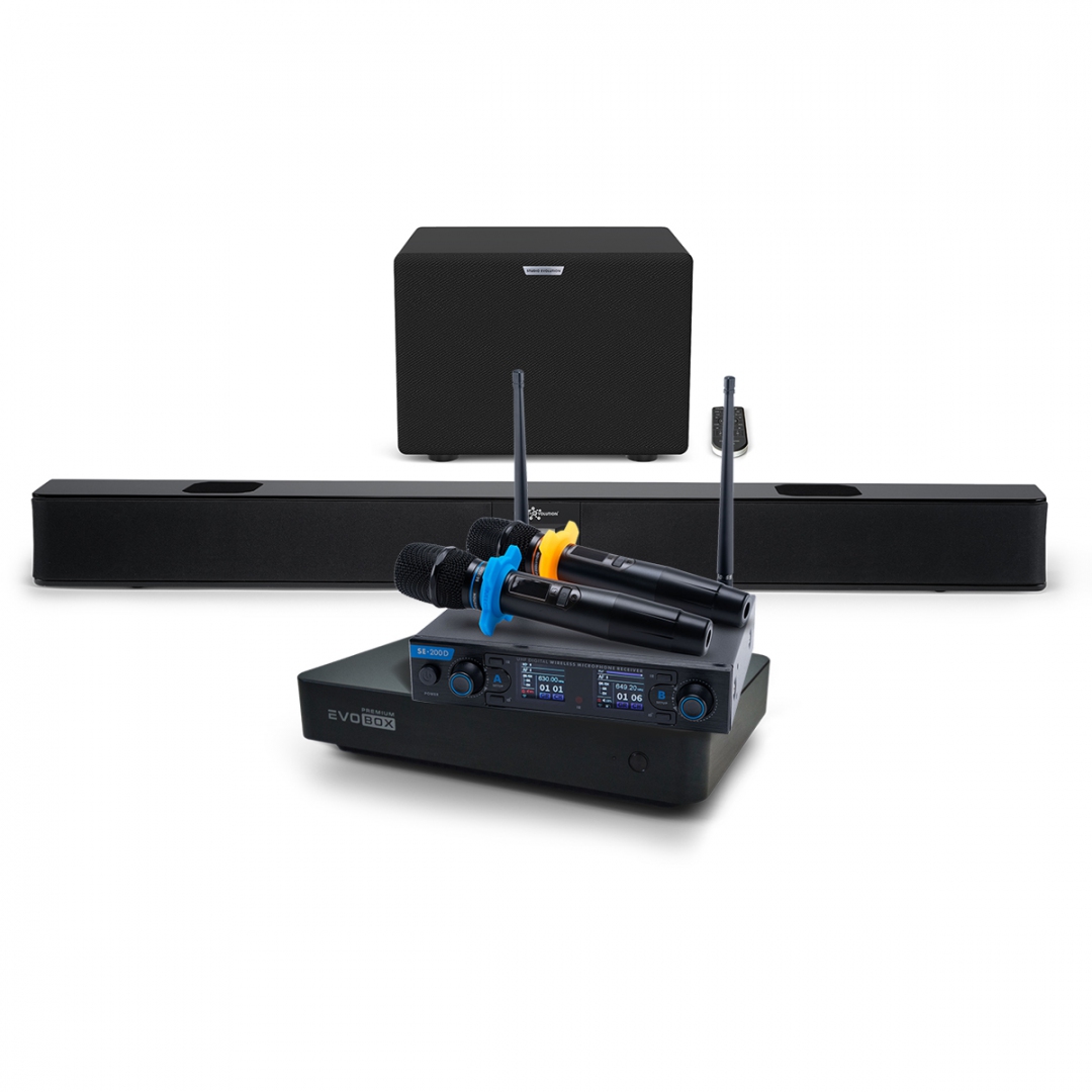 Hi-End караоке-система EVOBOX Premium + EvoSoundBar (саундбар с караоке) в Аксае