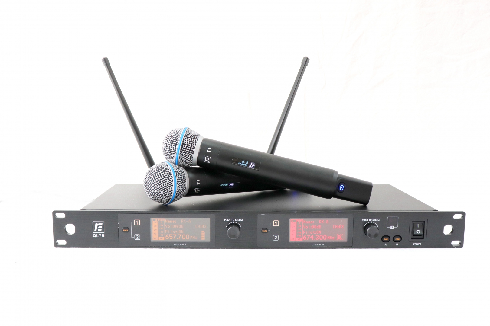 RFIntell QL7R/T1-B 720,500-754,000 МГц 2-канальная радиосистема с 2-мя ручными микрофонами в Аксае