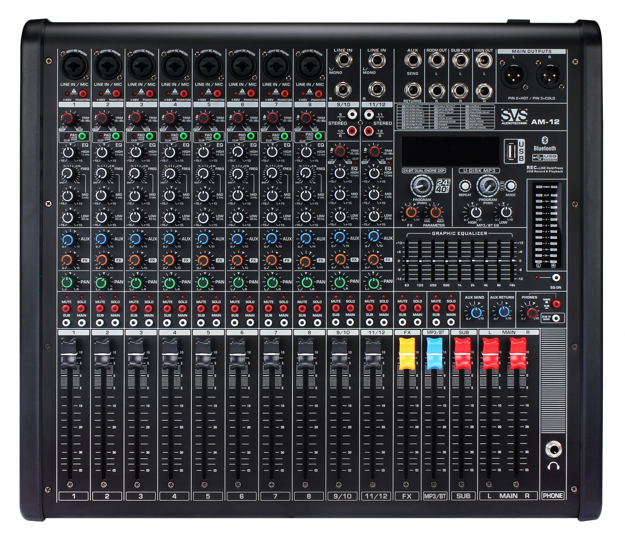 SVS Audiotechnik mixers AM-12 Микшерный пульт аналоговый, 12-канальный в Аксае